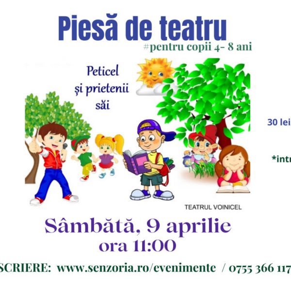 SENZORIA te așteaptă la TEATRU pentru copii